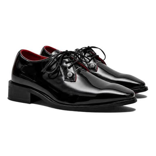 MIDNIGHT RED-SOLE OXFORDS